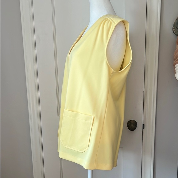 Vintage deadstock butter Yellow Vest Cricket Lane 70s 80s Cottagecore Retro mod - Picture 5 of 8